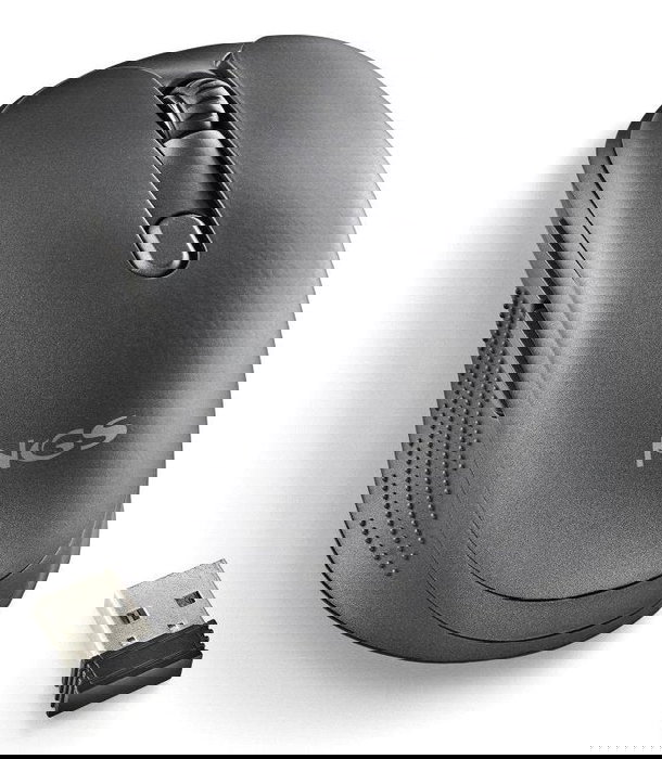 NGS Ratón inalámbrico Evo Peep silencioso recargable Bluetooth 5.1 + 2.4 GHz hasta 3200 DPI compatible multidispositivo para diestros color negro