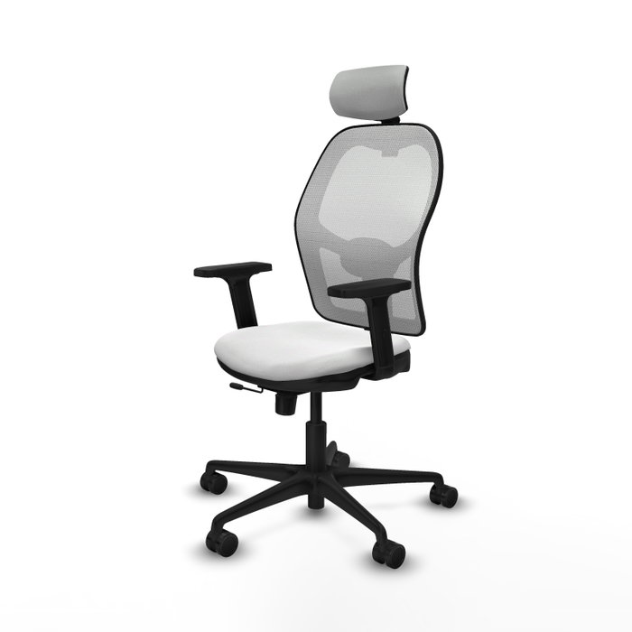 PIQUERAS Y CRESPO Silla de oficina Jorquera con mecanismo Sincro/Traslack, Blanca