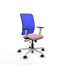 PIQUERAS Y CRESPO Silla de oficina Motilla con mecanismo Sincro/Traslack, Rosa y Azul