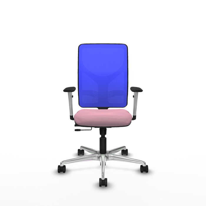 PIQUERAS Y CRESPO Silla de oficina Motilla con mecanismo Sincro/Traslack, Rosa y Azul
