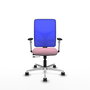 PIQUERAS Y CRESPO Silla de oficina Motilla con mecanismo Sincro/Traslack, Rosa y Azul