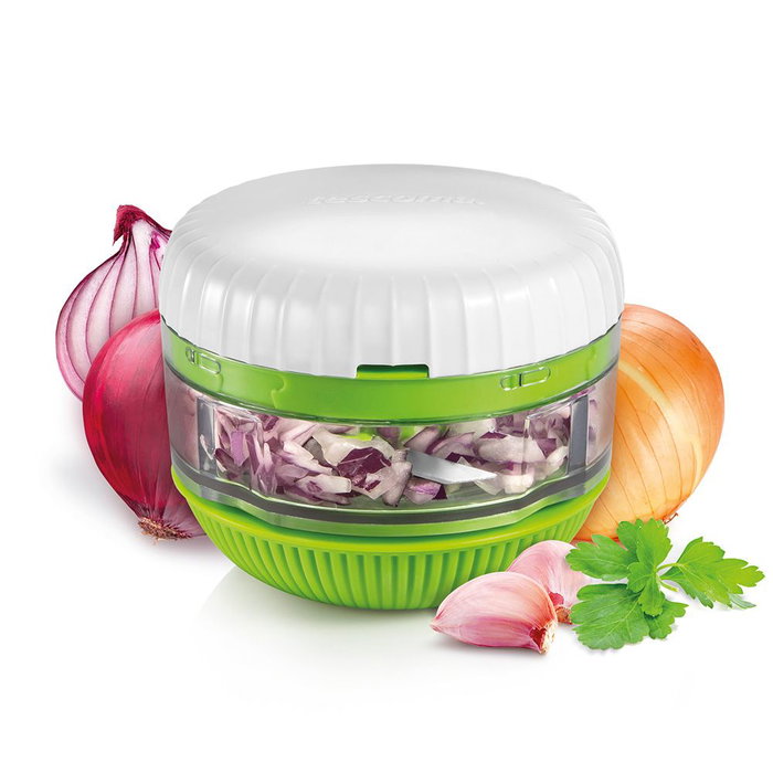 Tescoma Handy Picadora Giratoria de Plástico Resistente con Cuchillas de Acero Inoxidable, Ideal para Hierbas y Verduras