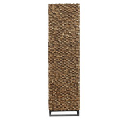 DKD Home Decor Armario Colección Cubic Teca Reciclada 45 x 180 x 50 cm