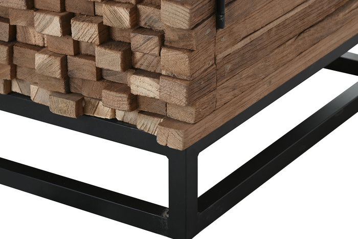 DKD Home Decor Armario Colección Cubic Teca Reciclada 45 x 180 x 50 cm