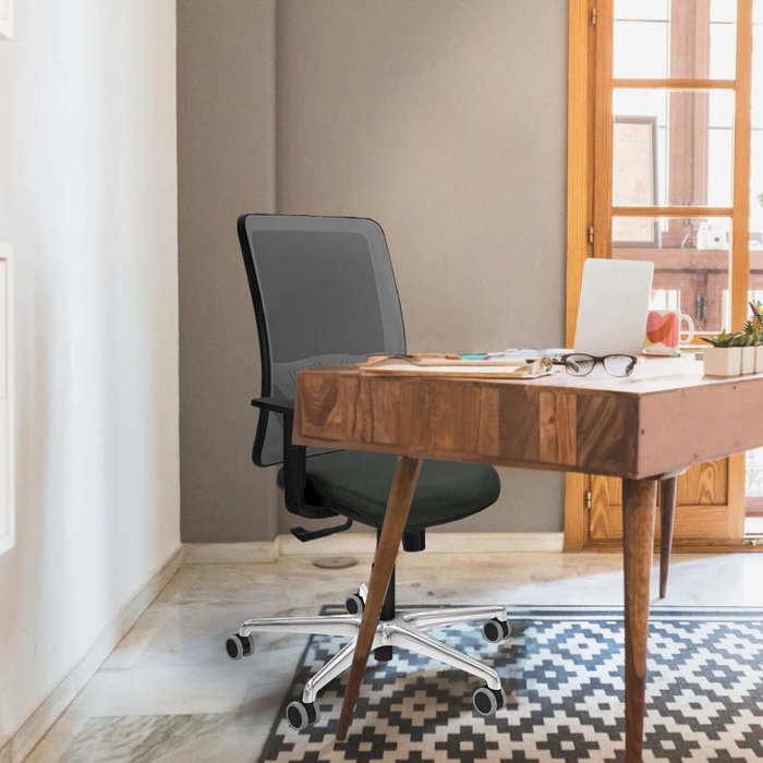 PIQUERAS Y CRESPO Silla de oficina Zulema con mecanismo Sincro, Tela Pistacho y Malla Blanco PIQUERAS Y CRESPO Silla de oficina Zulema con mecanismo Sincro, Tela Pistacho y Malla Blanco
