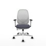 PIQUERAS Y CRESPO Silla de oficina Cilanco con Mecanismo Sincro/Traslack, Gris y Blanco