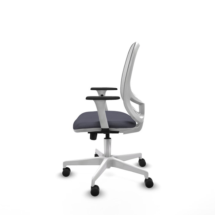 PIQUERAS Y CRESPO Silla de oficina Cilanco con Mecanismo Sincro/Traslack, Gris y Blanco