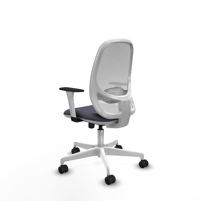 PIQUERAS Y CRESPO Silla de oficina Cilanco con Mecanismo Sincro/Traslack, Gris y Blanco