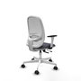 PIQUERAS Y CRESPO Silla de oficina Cilanco con Mecanismo Sincro/Traslack, Gris y Blanco