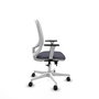 PIQUERAS Y CRESPO Silla de oficina Cilanco con Mecanismo Sincro/Traslack, Gris y Blanco
