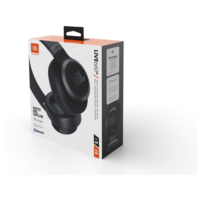 JBL Live 660NC Auriculares Over-Ear Inalámbricos con Cancelación de Ruido Activa Negro