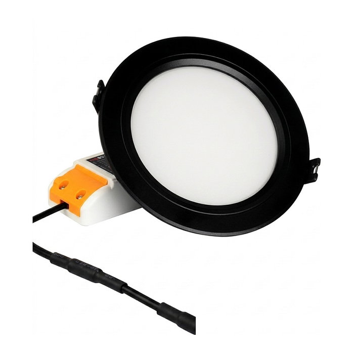 Miboxer LED Panel Rund 9W RGB-WW negro con Funk y WLAN Miboxer LED Panel Rund 9W RGB-WW negro con Funk y WLAN