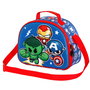 Marvel Los Vengadores Bolsa Portamerienda 3D Infantil con Forro Isotérmico y Diseño de Mini Héroes Multicolor