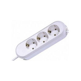 Bachmann 388.270 SMART Steckdosenleiste 3x Schutzkontakt, 1,5 m, Tipo F, Blanco