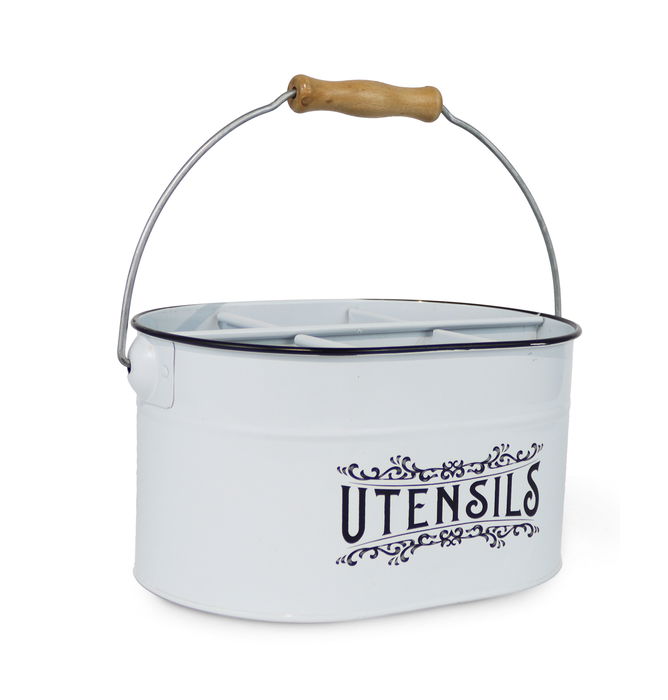 Inde Cubo Metálico Organizador de Utensilios con Asa My Bar - 19.4 cm (Ancho) x 13.4 cm (Alto) x 27.2 cm (Largo) (4 Unidades)