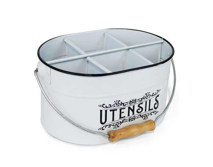 Inde Cubo Metálico Organizador de Utensilios con Asa My Bar - 19.4 cm (Ancho) x 13.4 cm (Alto) x 27.2 cm (Largo) (4 Unidades)