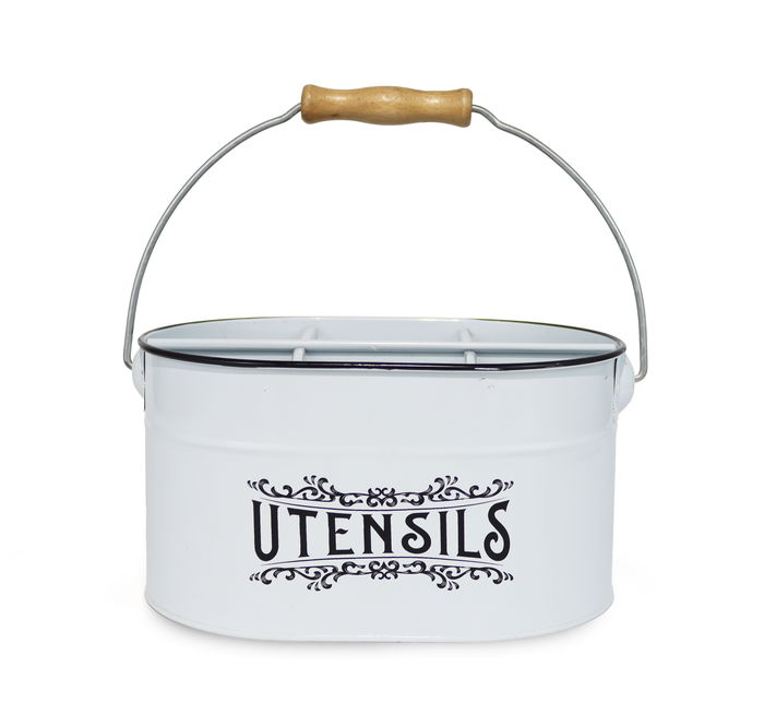 Inde Cubo Metálico Organizador de Utensilios con Asa My Bar - 19.4 cm (Ancho) x 13.4 cm (Alto) x 27.2 cm (Largo) (4 Unidades)