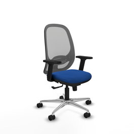 PIQUERAS Y CRESPO Silla de oficina Cilanco con mecanismo Sincro, Azul y Gris