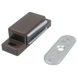 HERRAJES ALK Cierre Magnético Rectangular Marrón Con Placa 1A