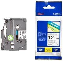 Brother TZe231 Cinta Rotuladora Laminada TZe231CIV, Texto Negro sobre Blanco, 12 mm x 8 m