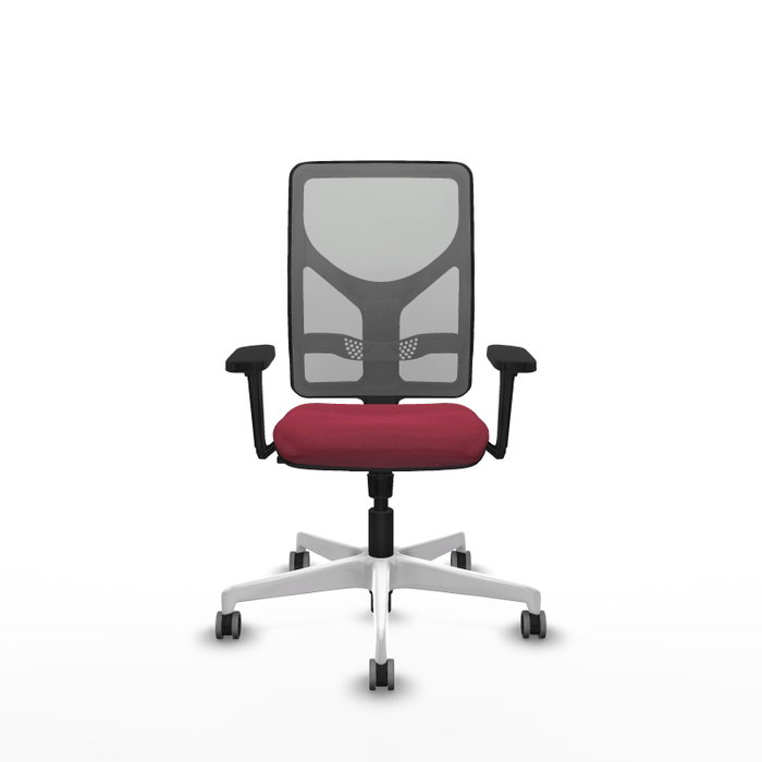 PIQUERAS Y CRESPO Silla de oficina Motilla con mecanismo Sincro, Granate y Gris PIQUERAS Y CRESPO Silla de oficina Motilla con mecanismo Sincro, Granate y Gris