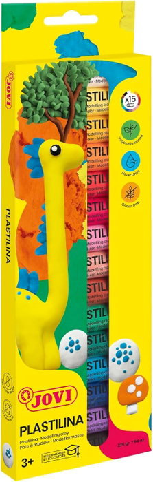 Jovi Estuche de Plastilina de 15 Barras de 15g en Colores Surtidos