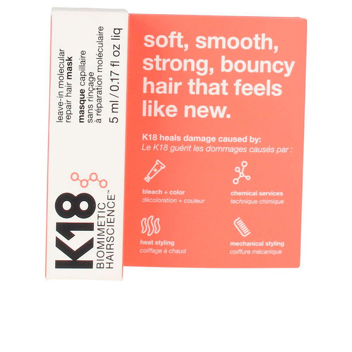 K18 Mascarilla Reparadora Molecular Leave-In 5 ml K18 Mascarilla Reparadora Molecular Leave-In 5 ml