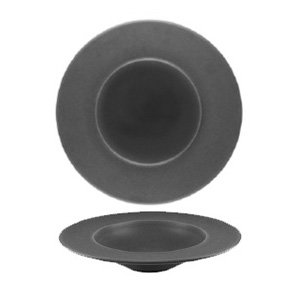 Mesa Unico Antracite Plato Hondo 27 cm - Vajilla de Gres Porcelánico (Set de 4)
