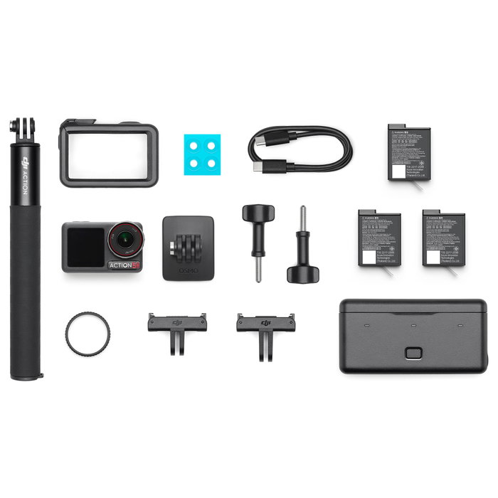 DJI Osmo Action 5 Pro Adventure Combo 4K Ultra HD Cámara Deportiva 40MP 120fps WiFi Bluetooth 64GB Negro