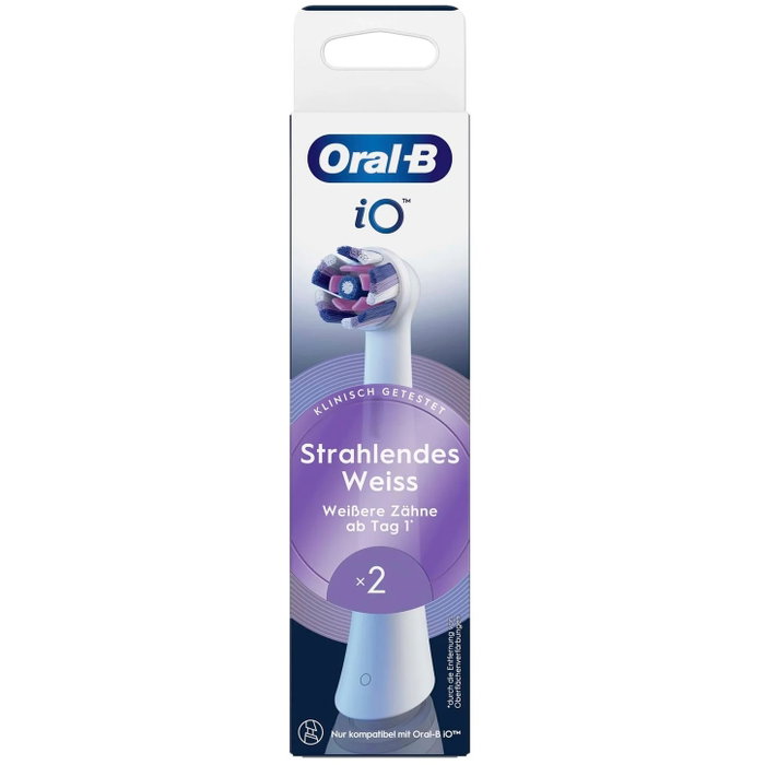 Oral-B iO Radiant White Cabezales de Repuesto, Pack de 2