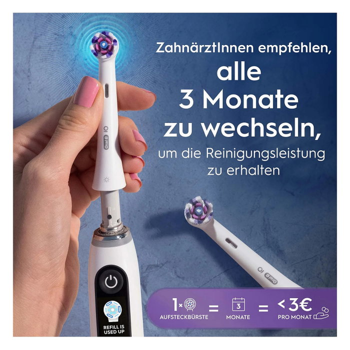 Oral-B iO Radiant White Cabezales de Repuesto, Pack de 2