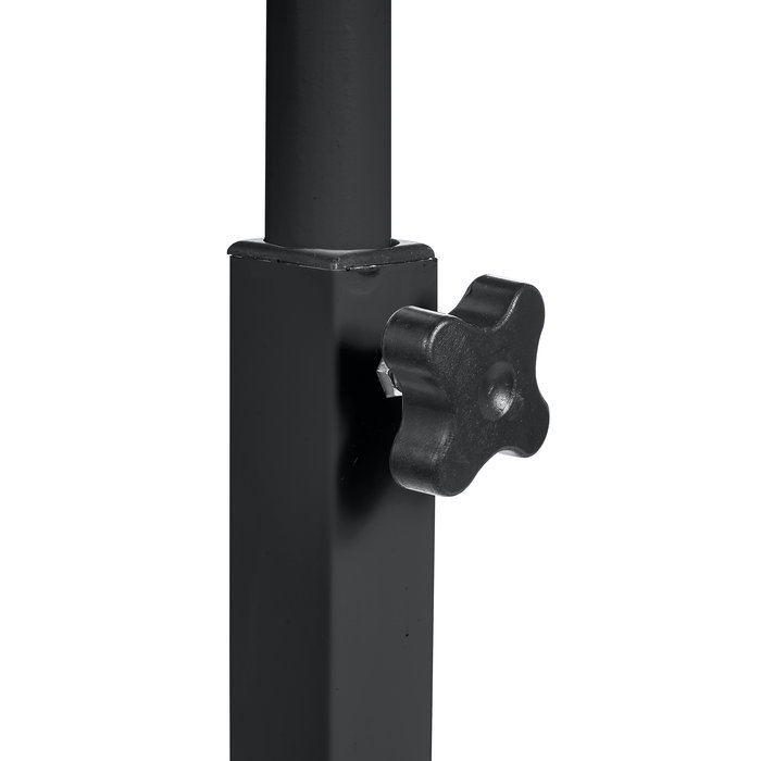 Inde Mesa Auxiliar Madera y Metal Ajustable Negro Medidas 60 x 40 x 65-89 cm (3 Unidades)