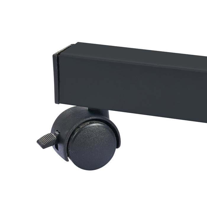 Inde Mesa Auxiliar Madera y Metal Ajustable Negro Medidas 60 x 40 x 65-89 cm (3 Unidades)