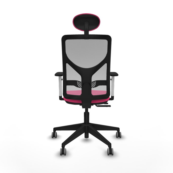 PIQUERAS Y CRESPO Silla de oficina Motilla Rosa y Gris PIQUERAS Y CRESPO Silla de oficina Motilla Rosa y Gris