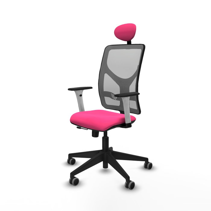 PIQUERAS Y CRESPO Silla de oficina Motilla Rosa y Gris PIQUERAS Y CRESPO Silla de oficina Motilla Rosa y Gris
