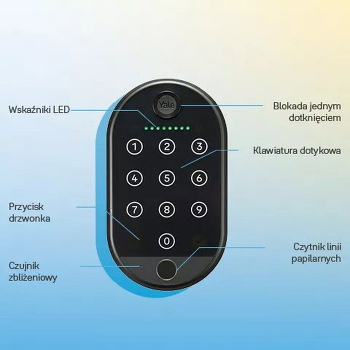TESA Linus Smart Keypad 2 Teclado con Huella Dactilar