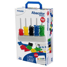 Juego Miniland Abaco Formas (1 Abaco, 100 Formas Y 24 Fichas De Actividades)
