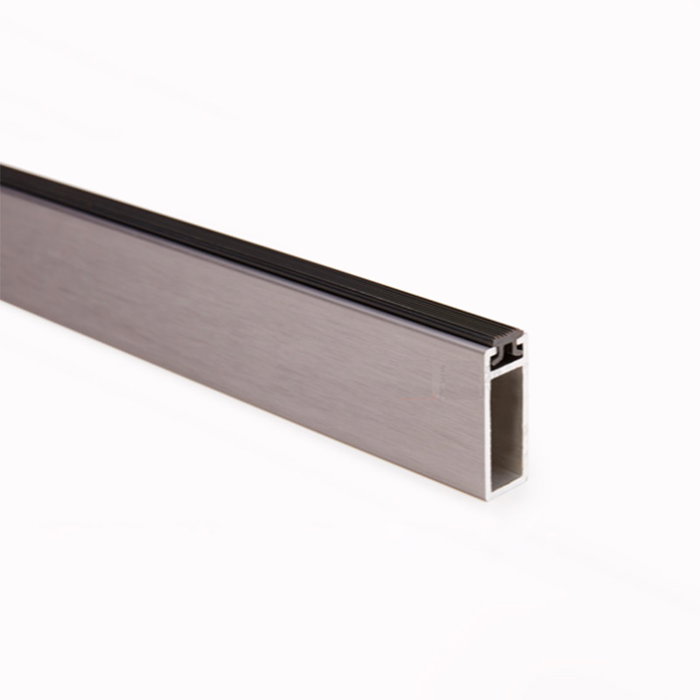 HERRAJES ALK Tubo de aluminio rectangular 30x12 mm, 3 m, acabado plata mate, negro mate o grafito, para perchas de armario HERRAJES ALK Tubo de aluminio rectangular 30x12 mm, 3 m, acabado plata mate, negro mate o grafito, para perchas de armario