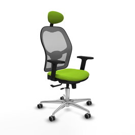 PIQUERAS Y CRESPO Silla de oficina Jorquera Sincro/Traslack Pistacho y Gris