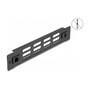 DeLOCK Panel de Gabinete de Red 10" 1U Negro con Ranuras de Ventilación, Montaje sin Herramientas, Metal, Referencia 2U
