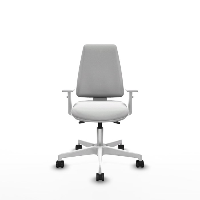 PIQUERAS Y CRESPO Silla de oficina Elche con mecanismo Asincro, Tela Blanca