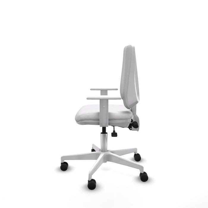 PIQUERAS Y CRESPO Silla de oficina Elche con mecanismo Asincro, Tela Blanca