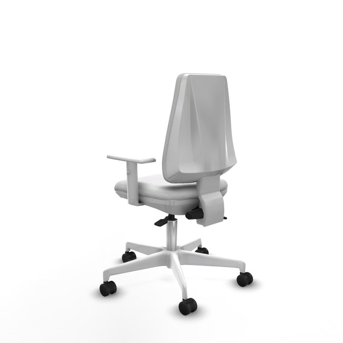 PIQUERAS Y CRESPO Silla de oficina Elche con mecanismo Asincro, Tela Blanca