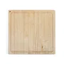 Livoo Tabla de Cortar MES141 Madera de Caucho XXL Ranura Integrada 46 x 46 cm