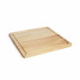 Livoo Tabla de cortar MES141 de madera de caucho XXL 46 x 46 cm con ranura integrada