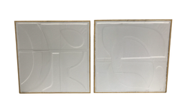 DKD Home Decor Decoración de pared metal abstracto 61,5x61,5 cm