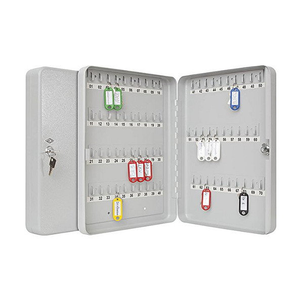 WEDO Armario de llaves 102 56537X con 70 llaveros, Gris