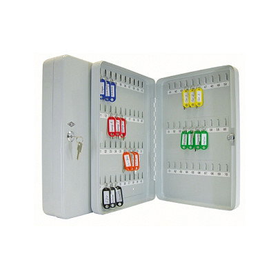 WEDO Armario de llaves 102 56537X con 70 llaveros, Gris