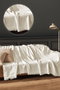 L'essentiel linge de maison Funda de Sofá Merlin Ecru, 100% Algodón Reciclado, 170 x 205 cm