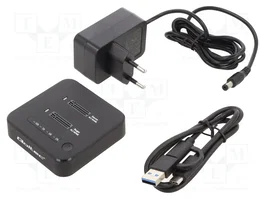QOLTEC Estación de acoplamiento USB 3.2 generación 2 negro
